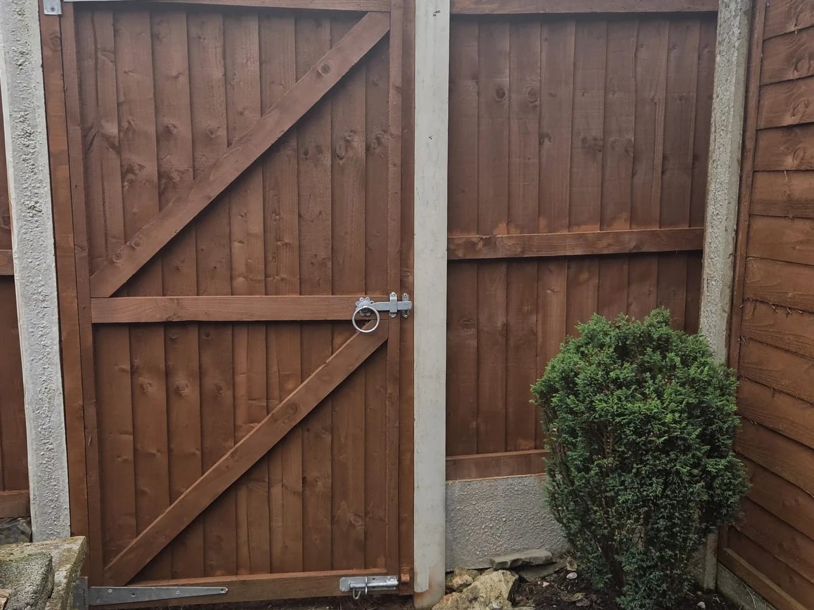 Garden gate and fence after OCD Services work