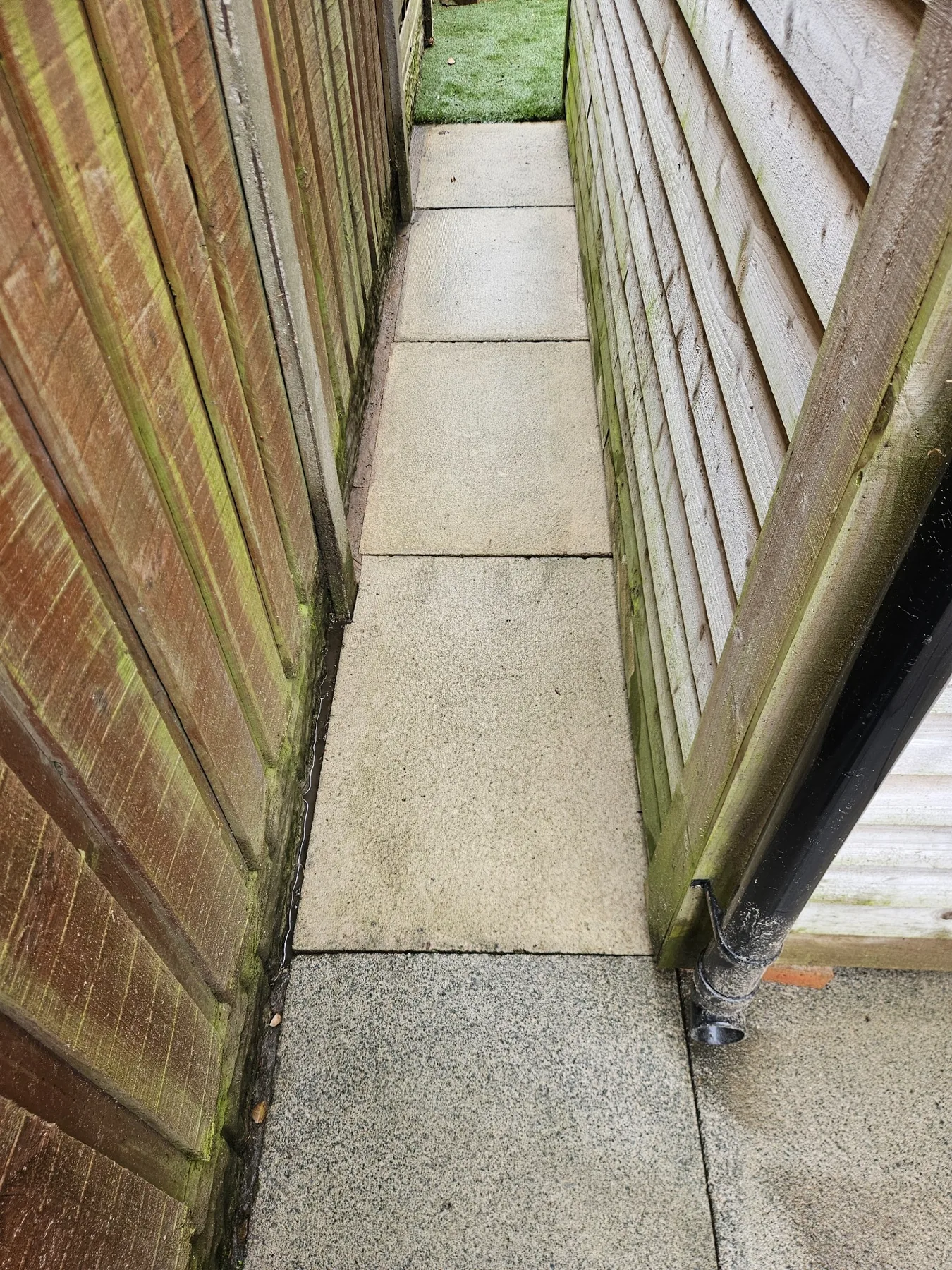 Side passage clean after OCD Services work