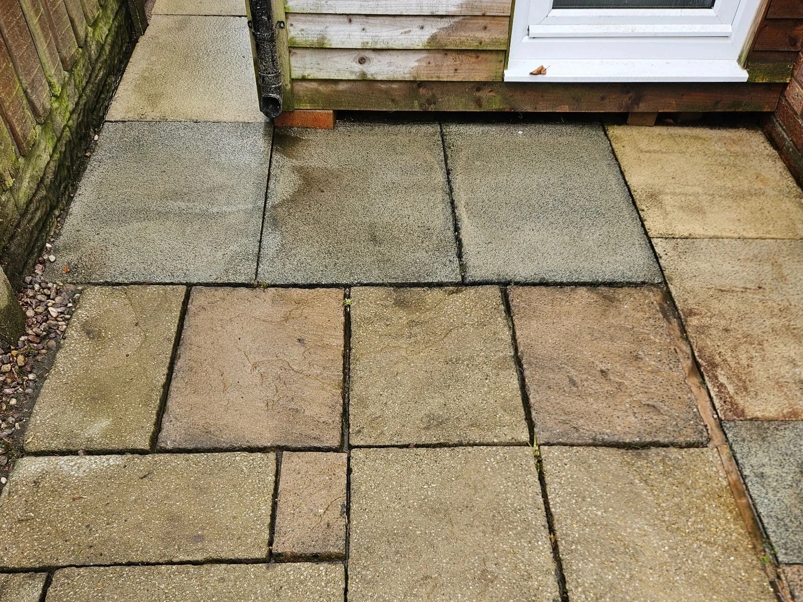 Patio area after OCD Services cleaning