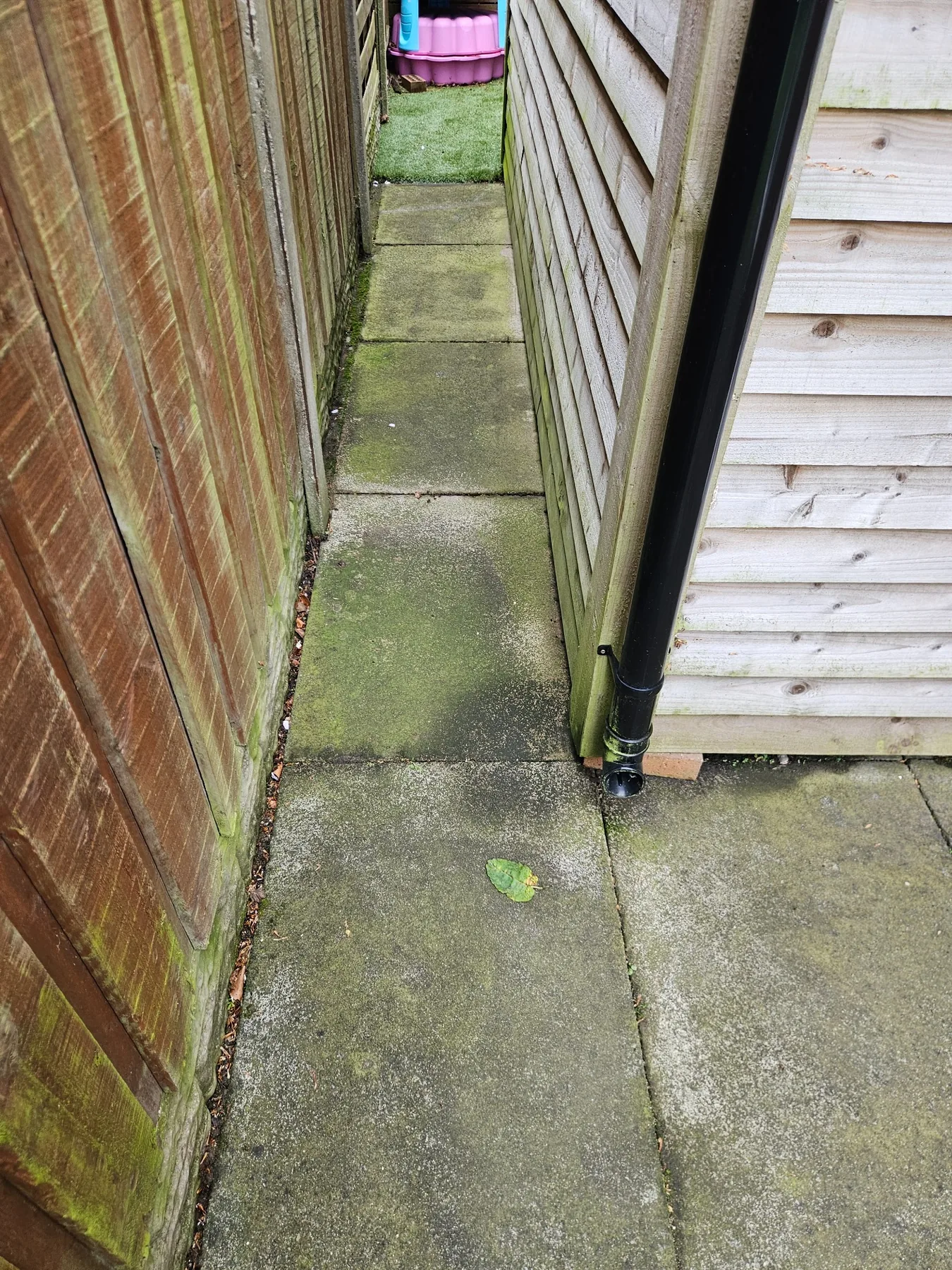 Side passage clean before OCD Services work